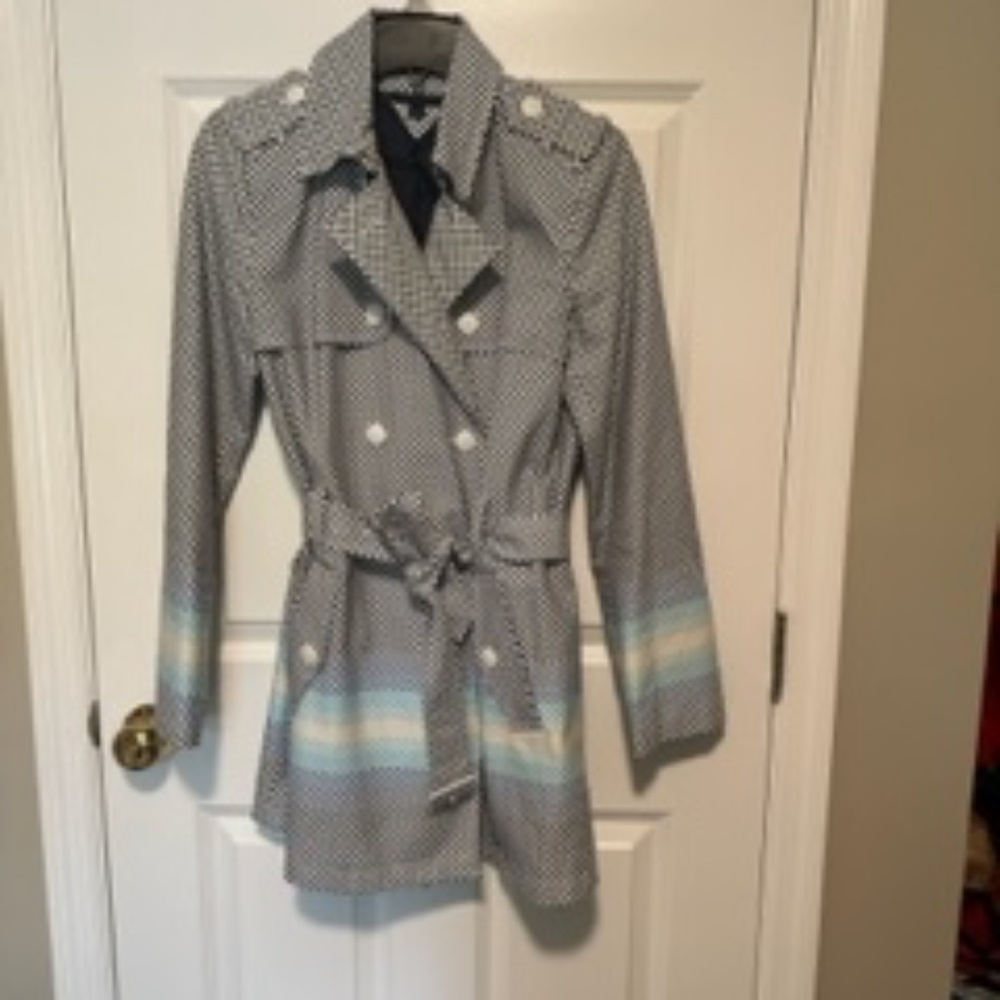 Polka Dot Double breasted trench coat